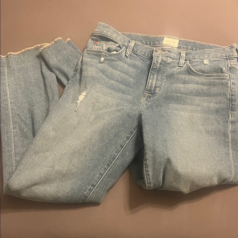 Hudson Natalie Mid rise skinny Jean distressed size 28